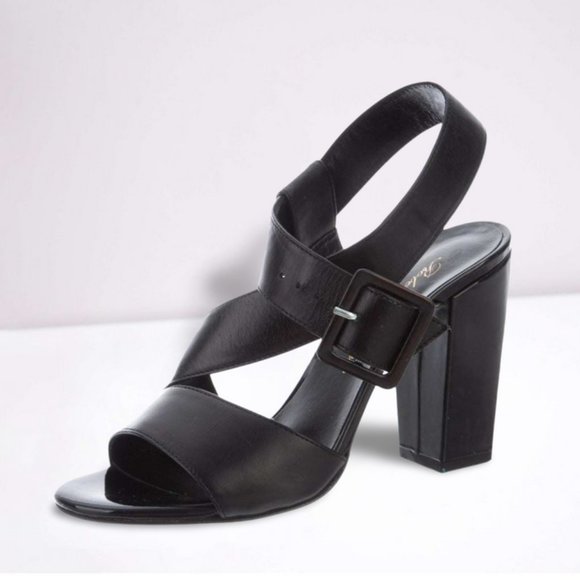 Robert Clergerie Leather Crossover Sandals Heels - Picture 2 of 5